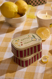 Meyer Lemon Bistro Printed Tin Candle 127g