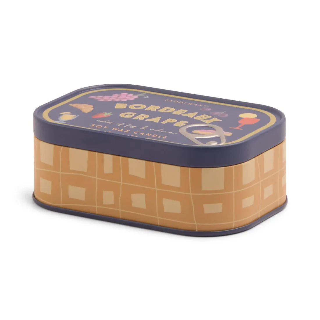 Bordeaux Grape Bistro Printed Tin Candle 127g