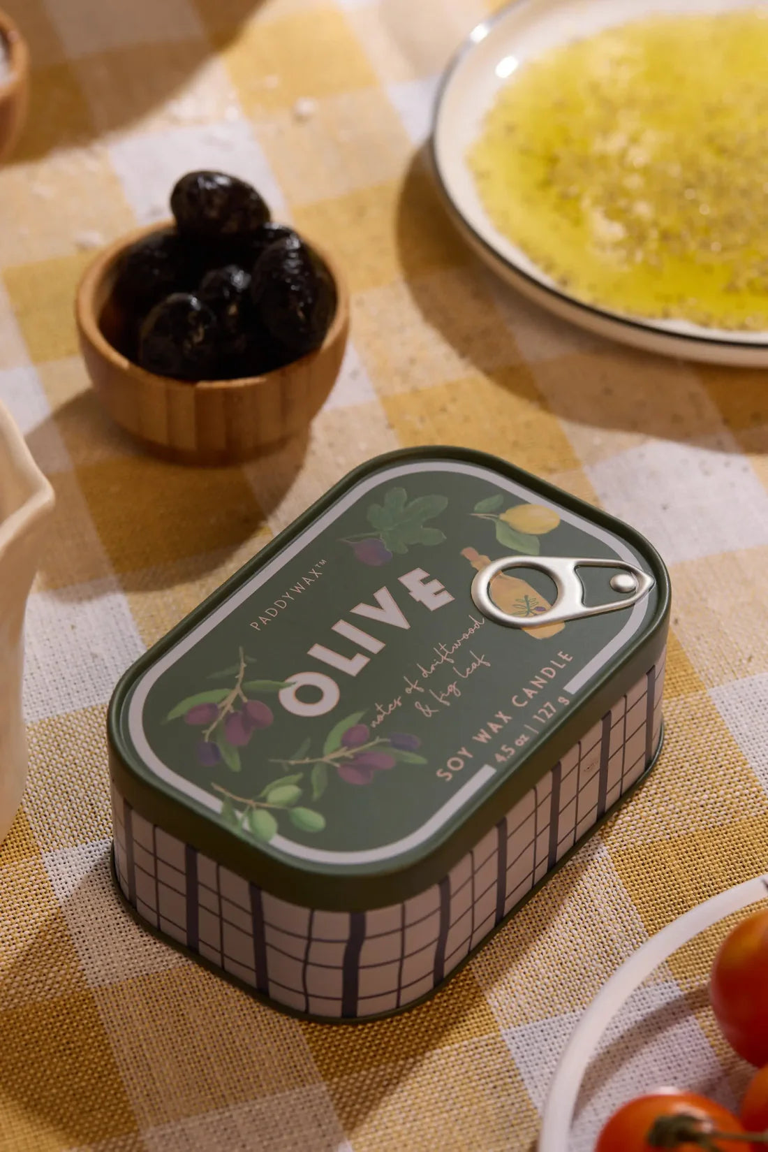 Fig & Olive Bistro Printed Tin Candle 127g