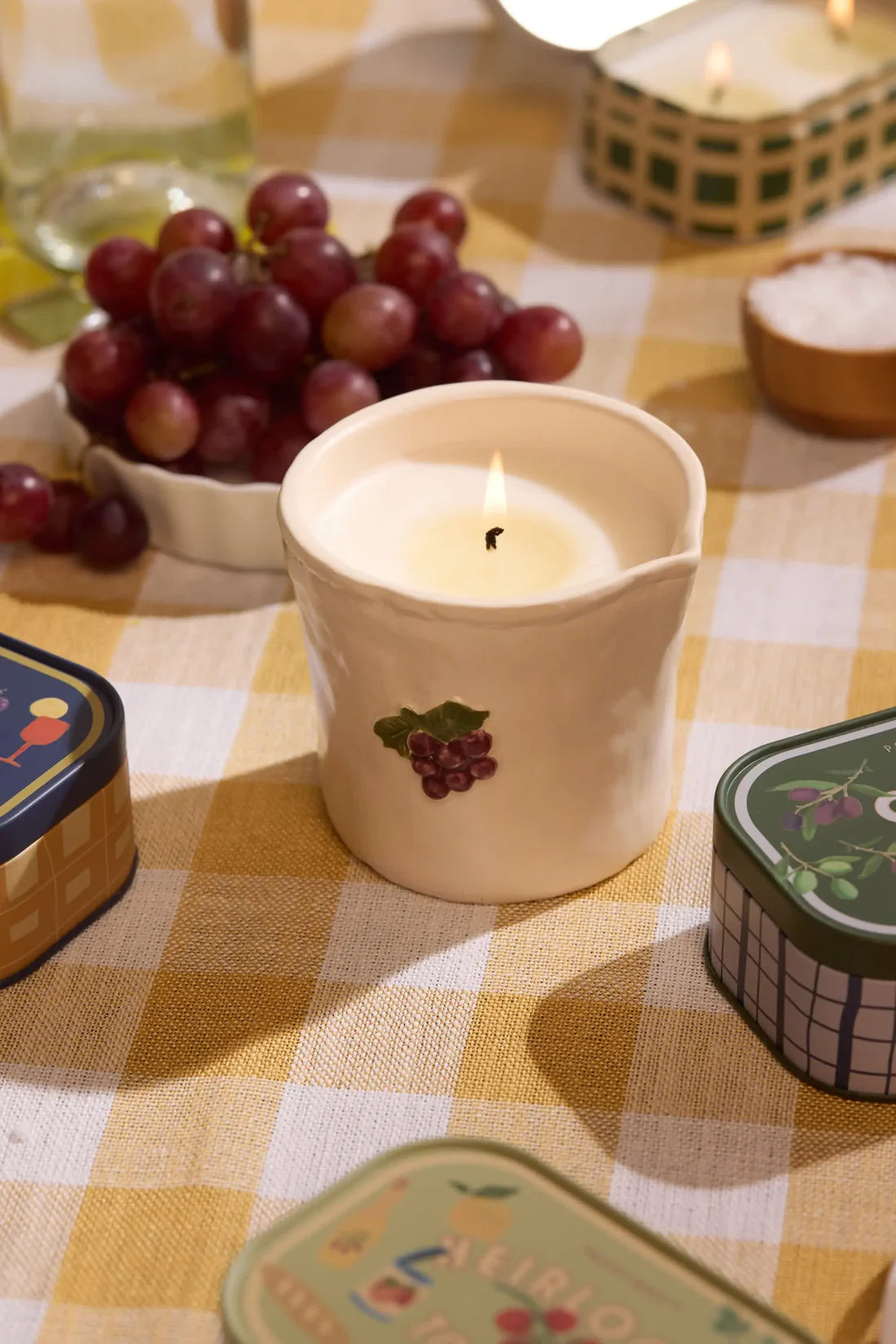 Bordeaux Grape Bistro Ceramic Candle 226g