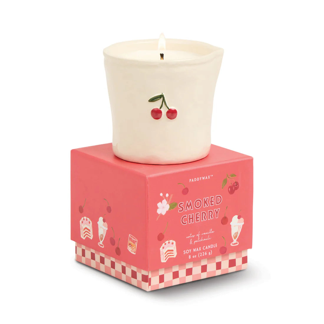 Smoked Cherry Bistro Ceramic Candle 226g