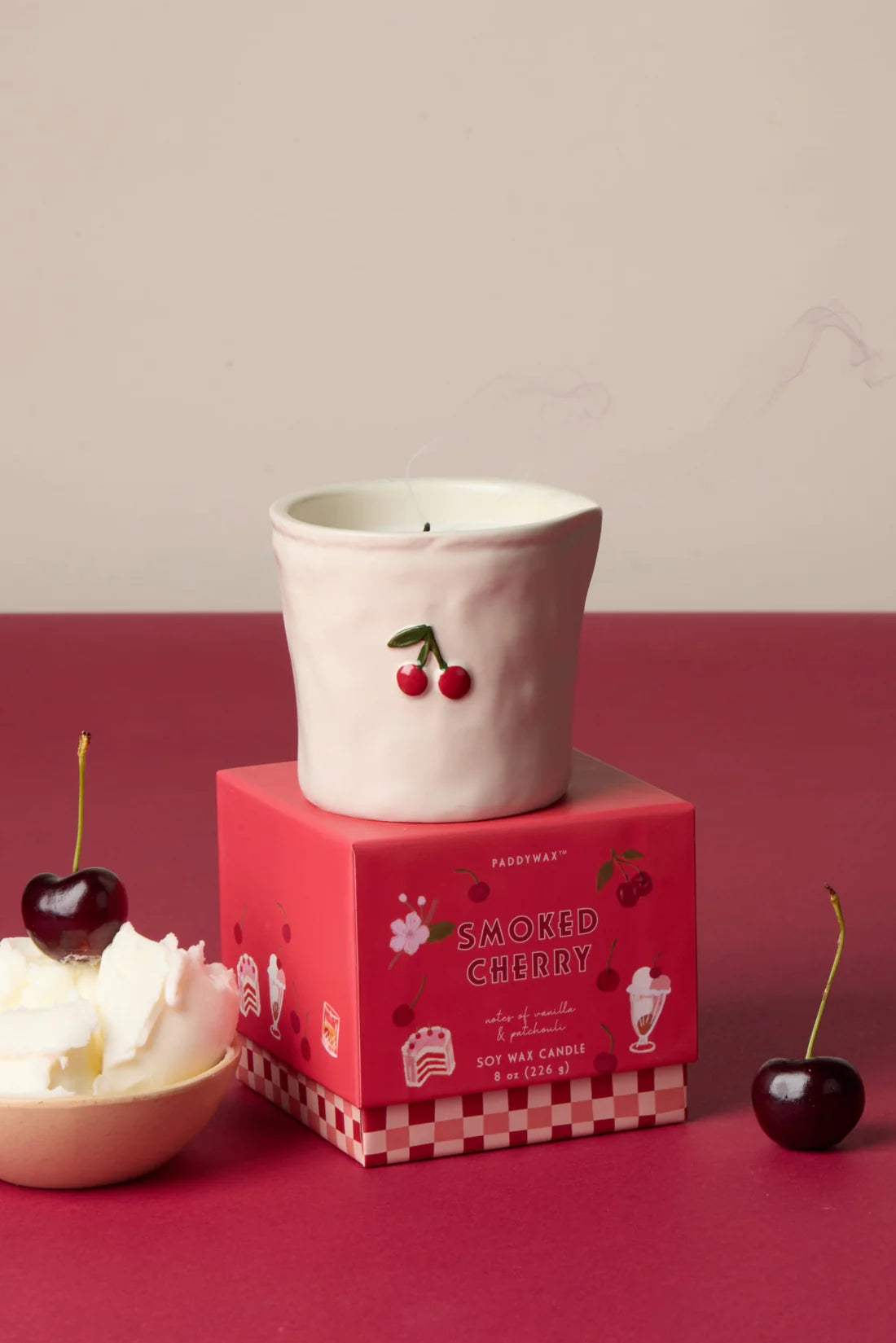 Smoked Cherry Bistro Ceramic Candle 226g