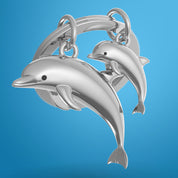 Metalmorphose Dolphin Family keyring