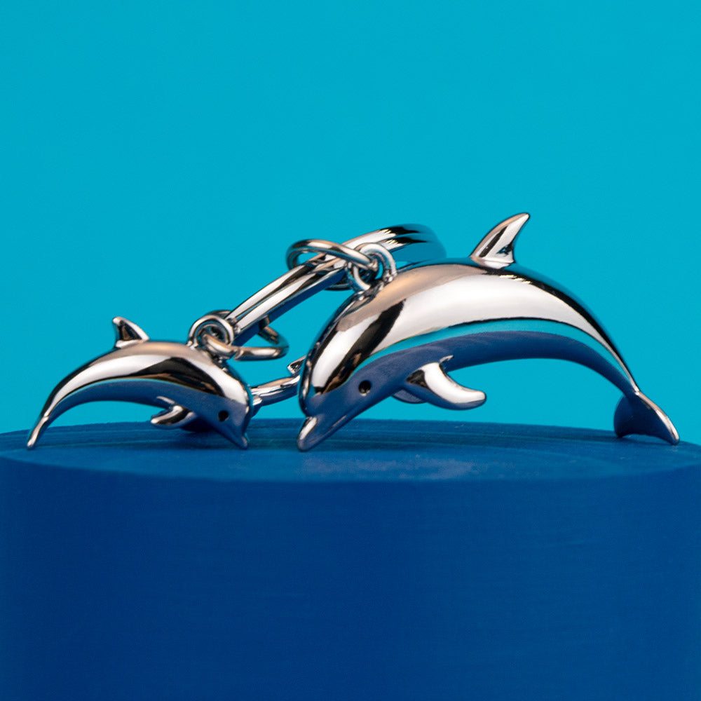 Metalmorphose Dolphin Family keyring