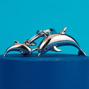 Metalmorphose Dolphin Family keyring