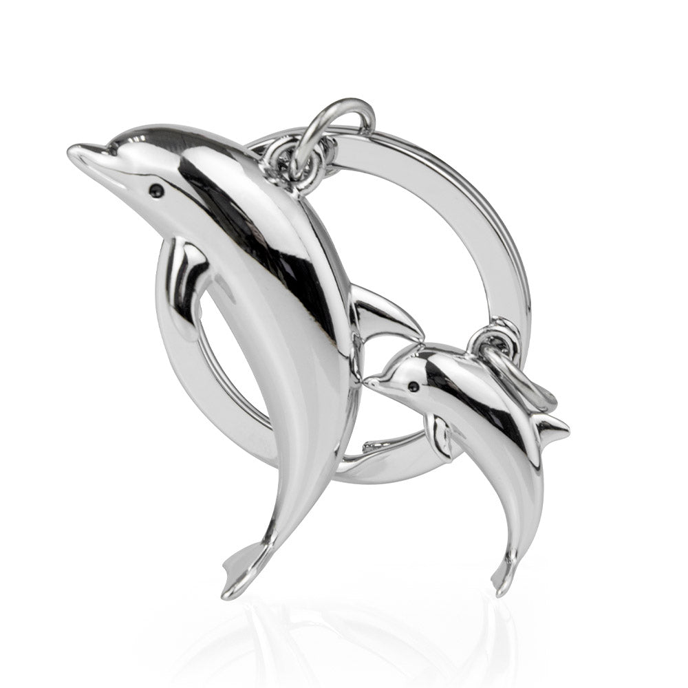 Metalmorphose Dolphin Family keyring