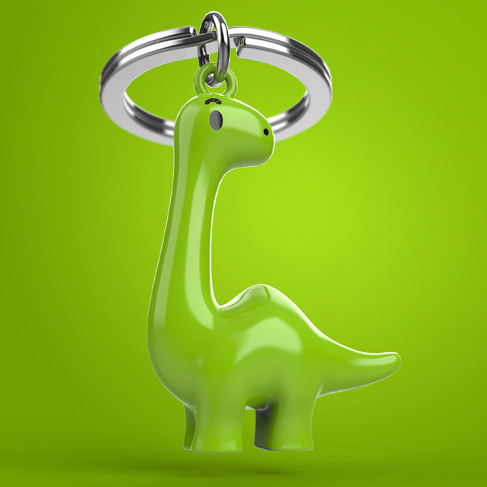 Metalmorphose Green Dinosaur keyring
