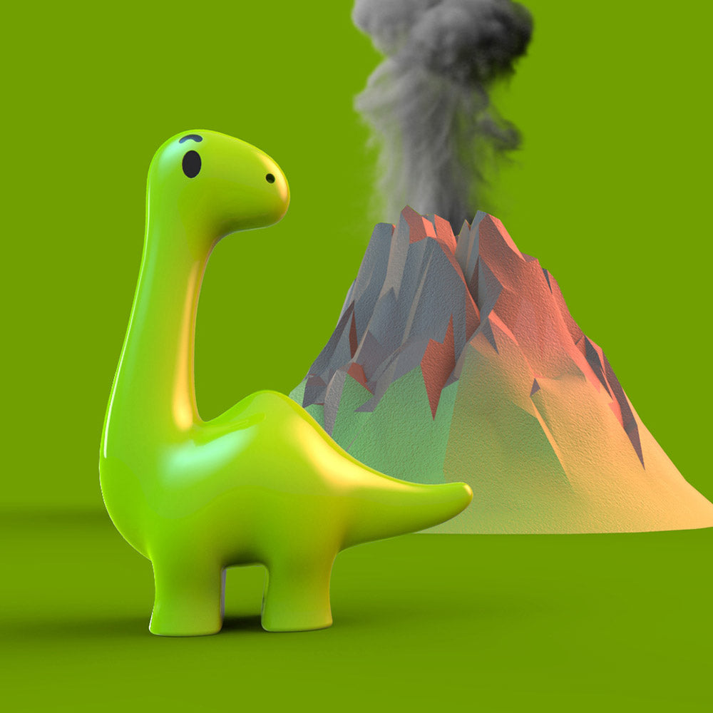 Metalmorphose Green Dinosaur keyring