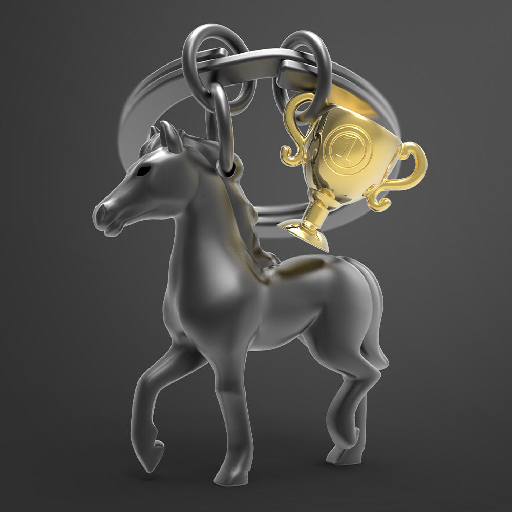 Metalmorphose Horse & Trophy keyring
