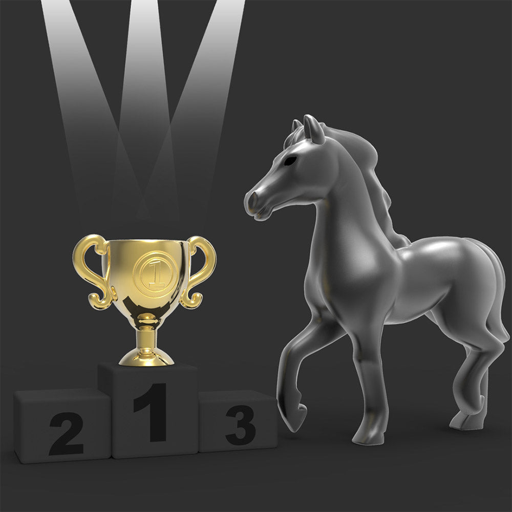 Metalmorphose Horse & Trophy keyring
