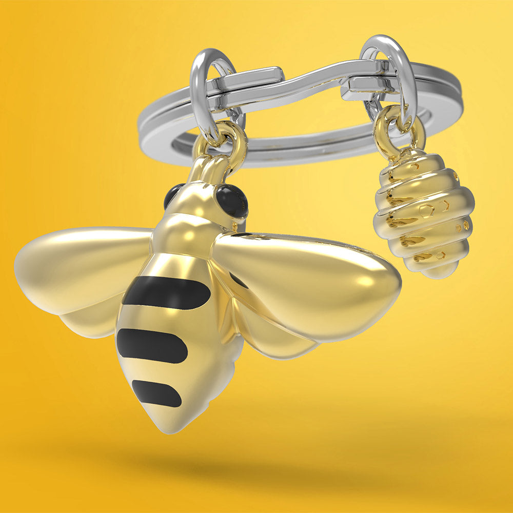 Metalmorphose Honey & Bee keyring