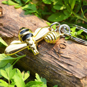 Metalmorphose Honey & Bee keyring