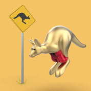 Metalmorphose Boxing Kangaroo keyring
