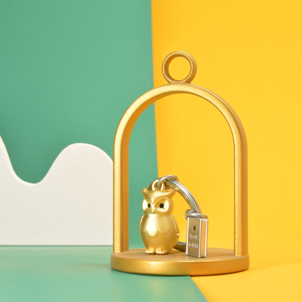 Metalmorphose Wise Owl keyring