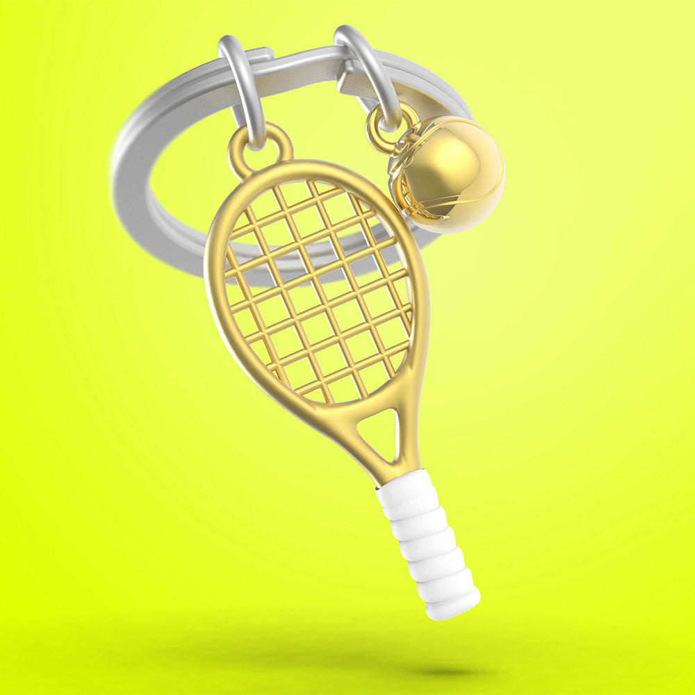 Metalmorphose Tennis Racquet & Ball keyring