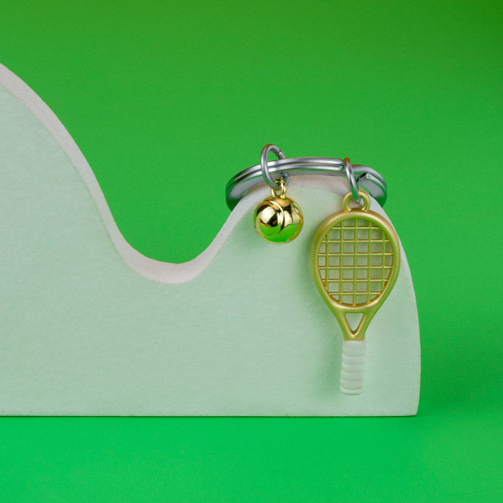 Metalmorphose Tennis Racquet & Ball keyring