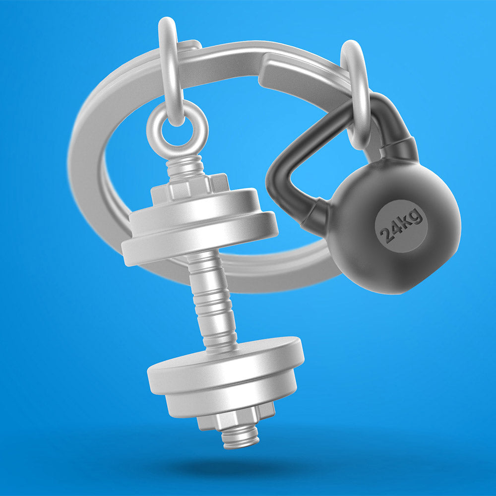 Metalmorphose Dumbbell keyring