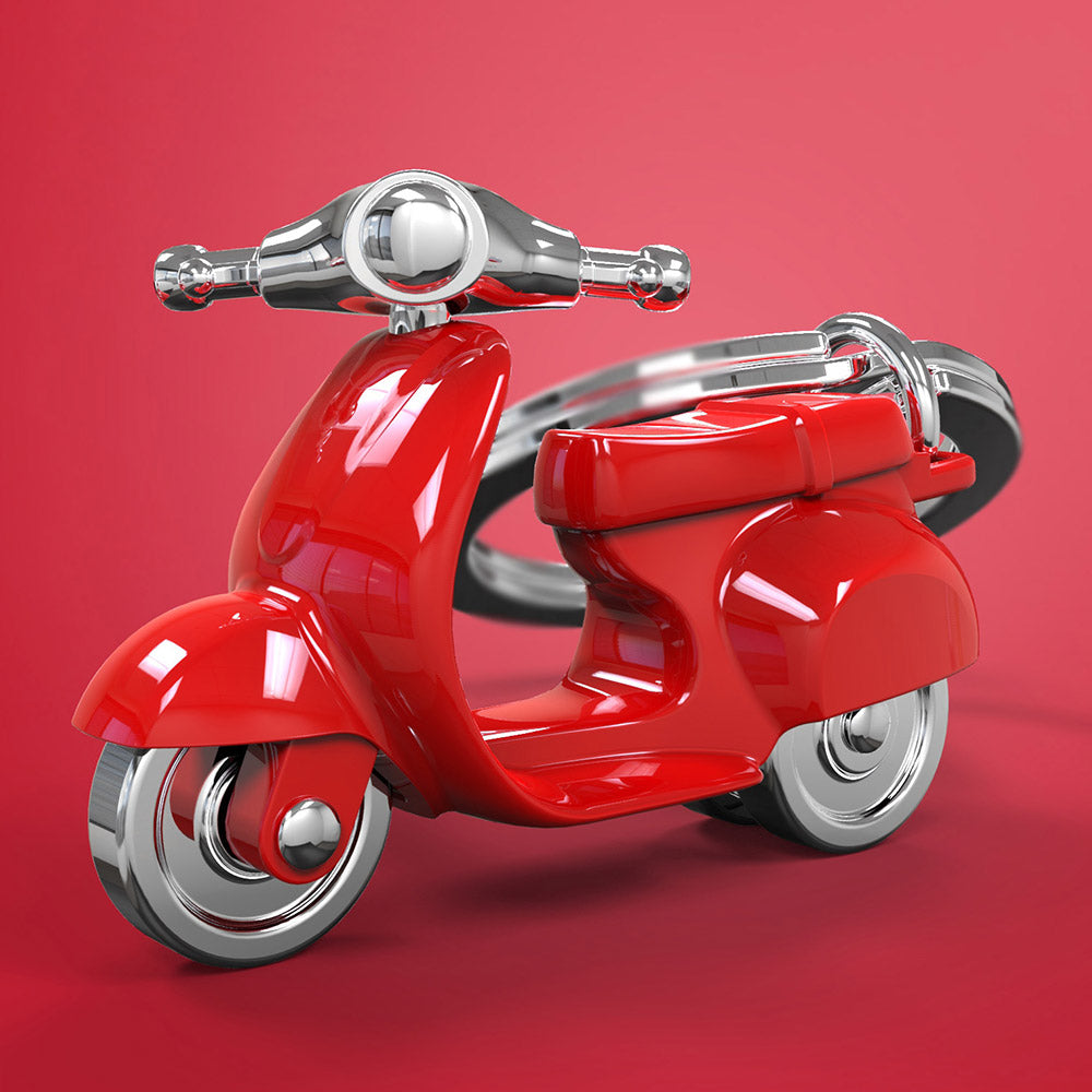 Metalmorphose Red Scooter keyring