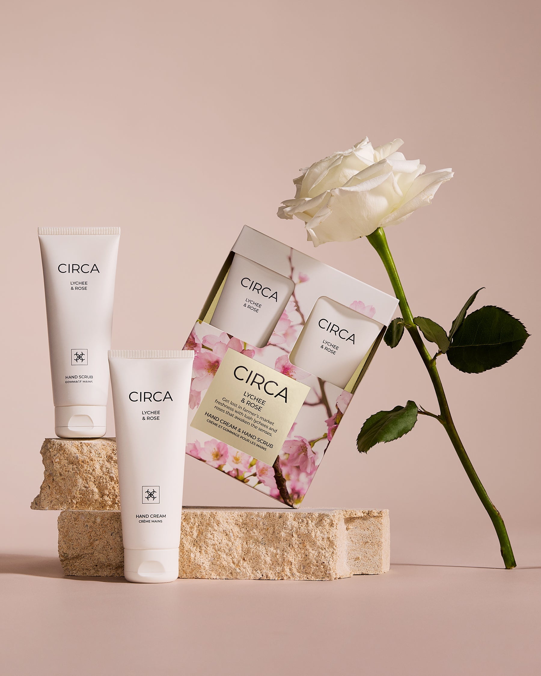 Lychee & Rose Hand Cream & Scrub Set