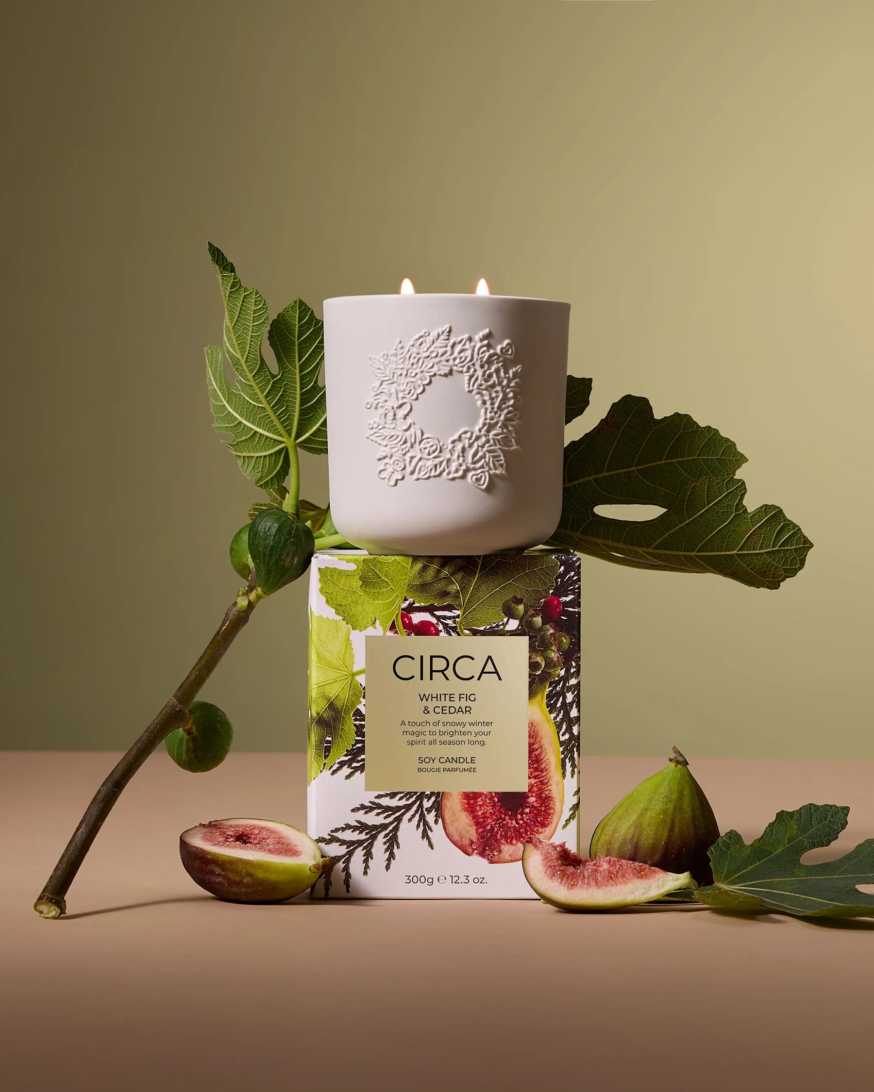 WHITE FIG & CEDAR | 300g Soy Candle