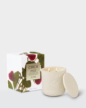 Raspberry & Rhubarb Candle — lifestyle image