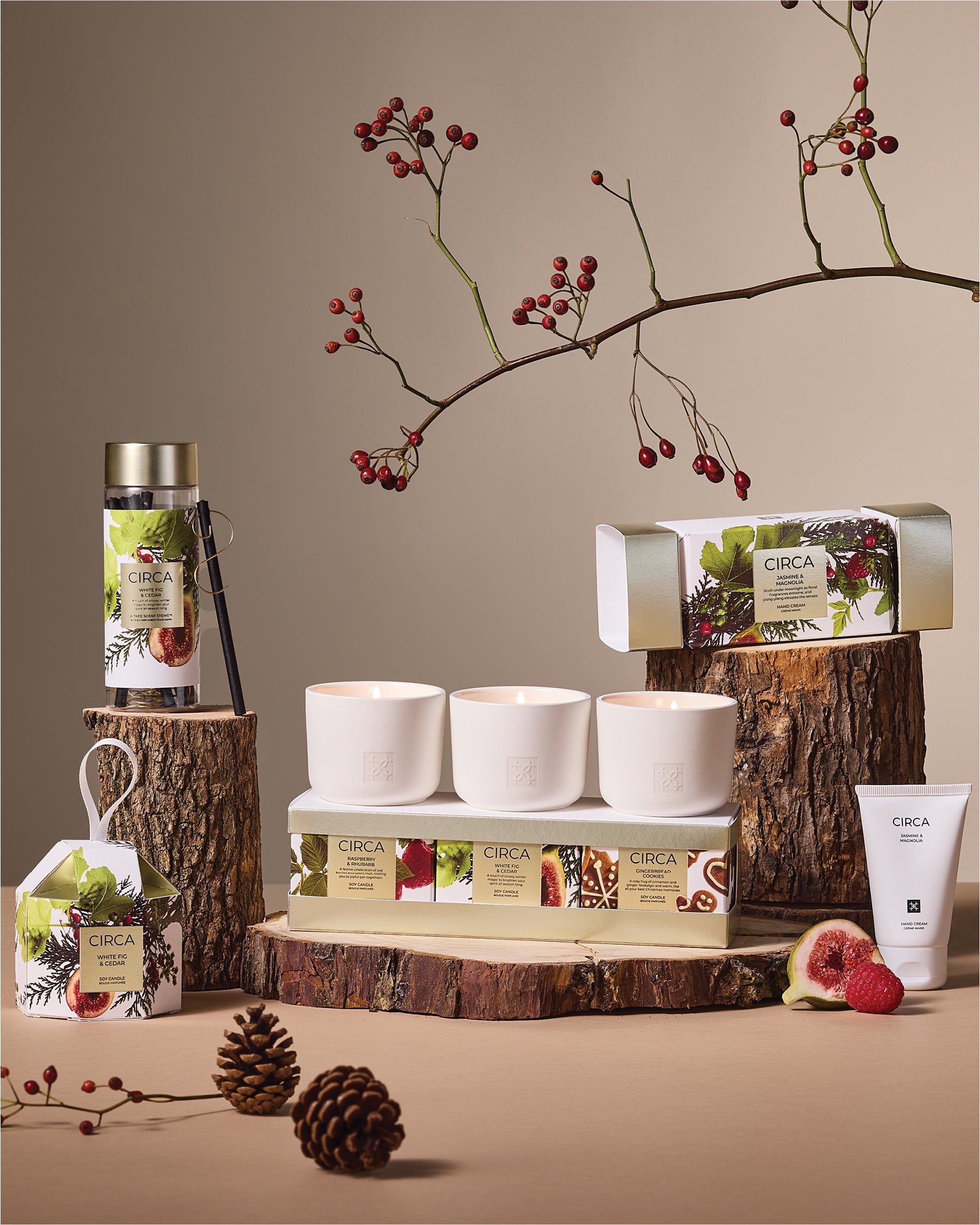 Circa Christmas Candle Trio — 3 × 70g Soy Candles