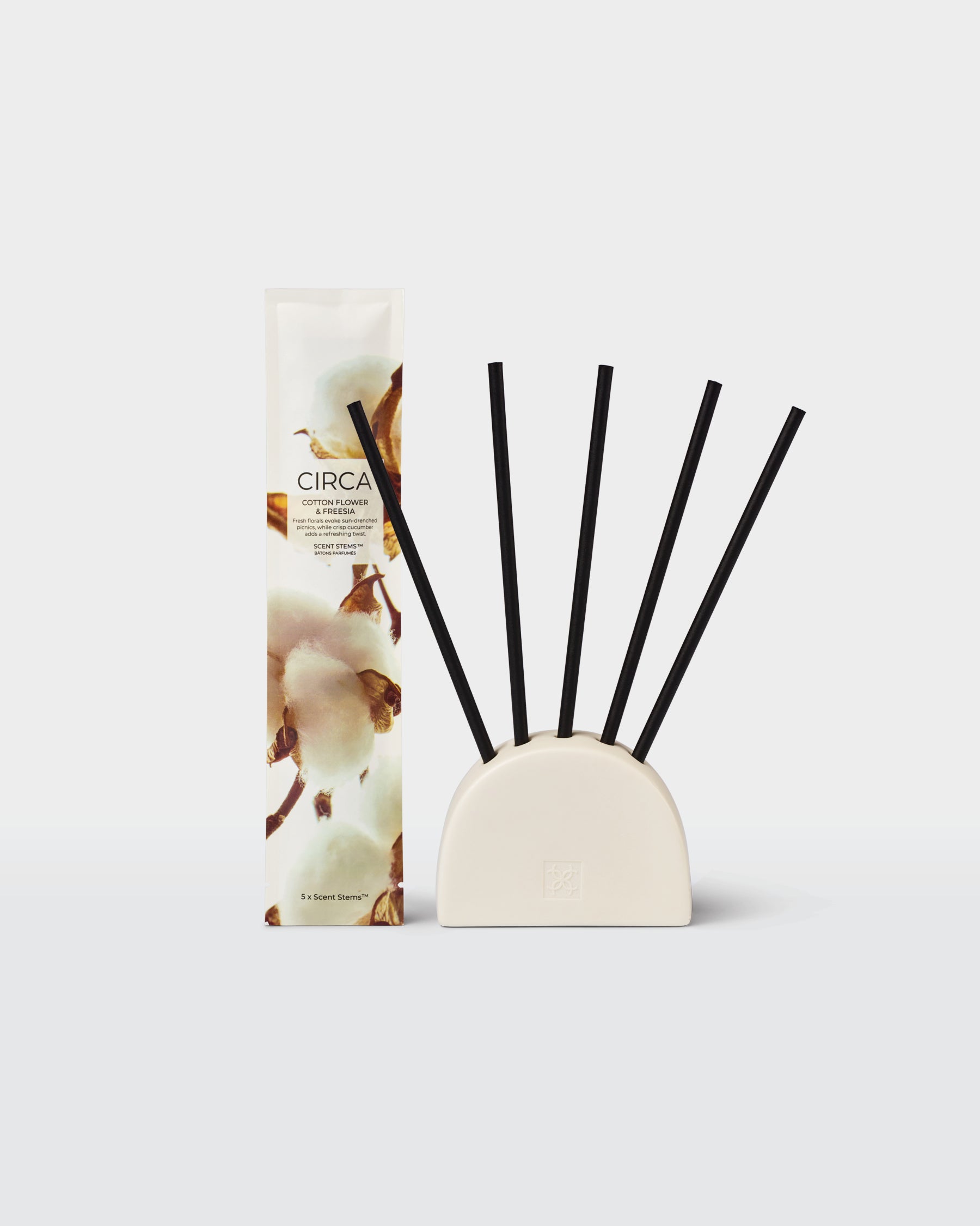 Cotton Flower & Freesia 5x Replacement Scent Stems
