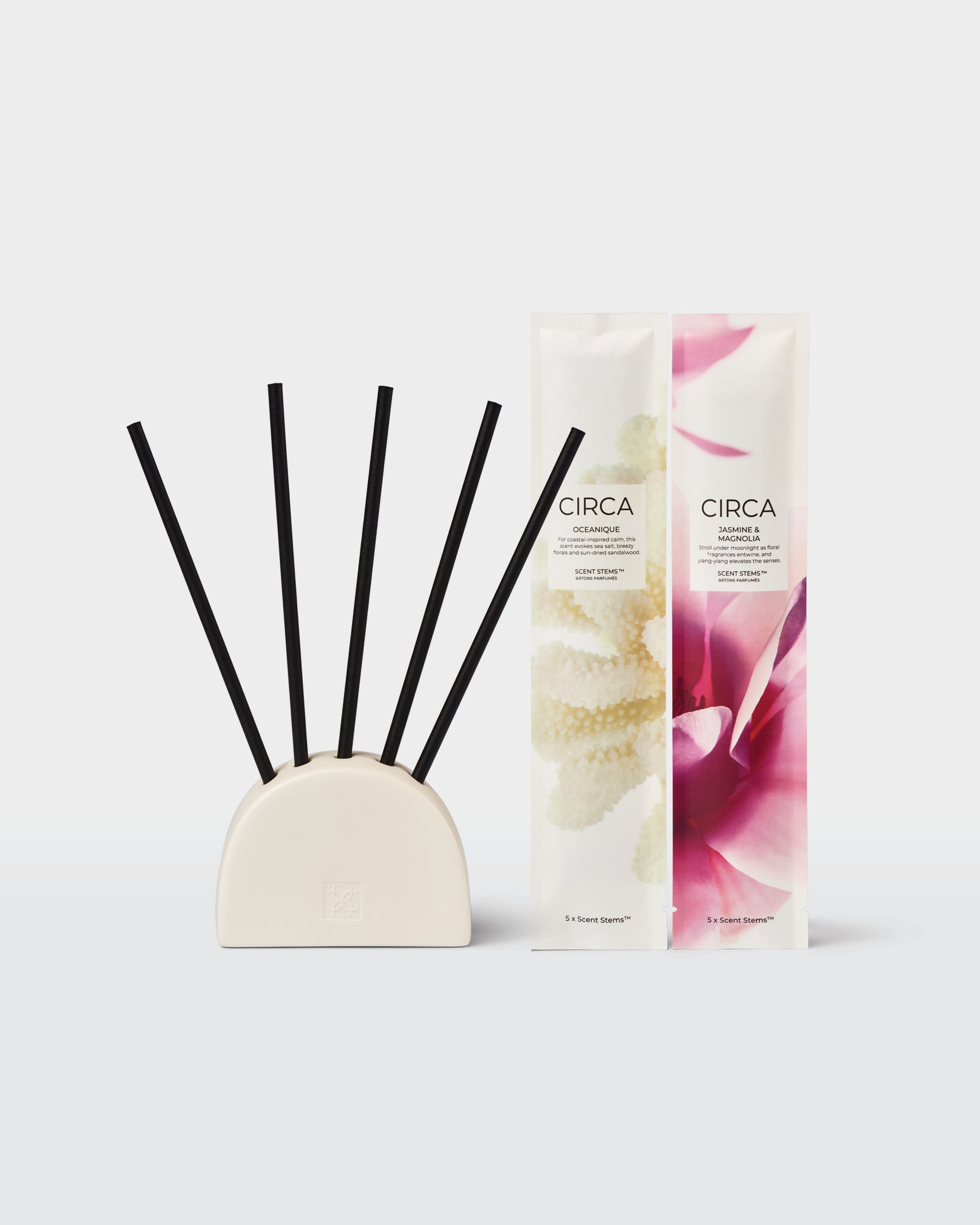Oceanique & Jasmine and Magnolia Liquidless Diffuser Duo Set