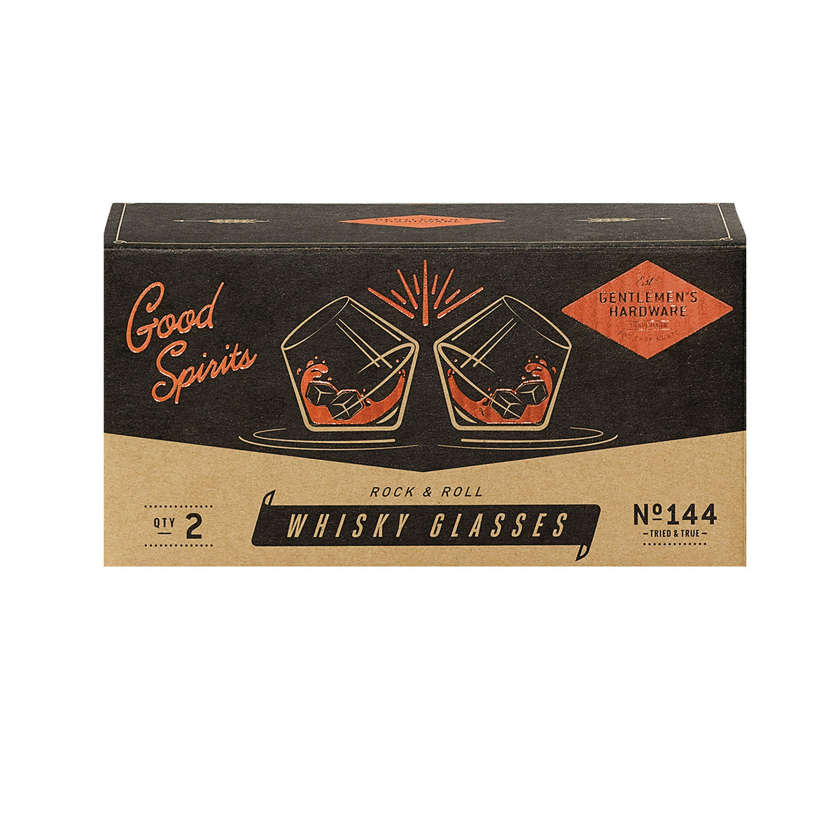 Gentlemens Hardware Rocking Whisky Glasses detail