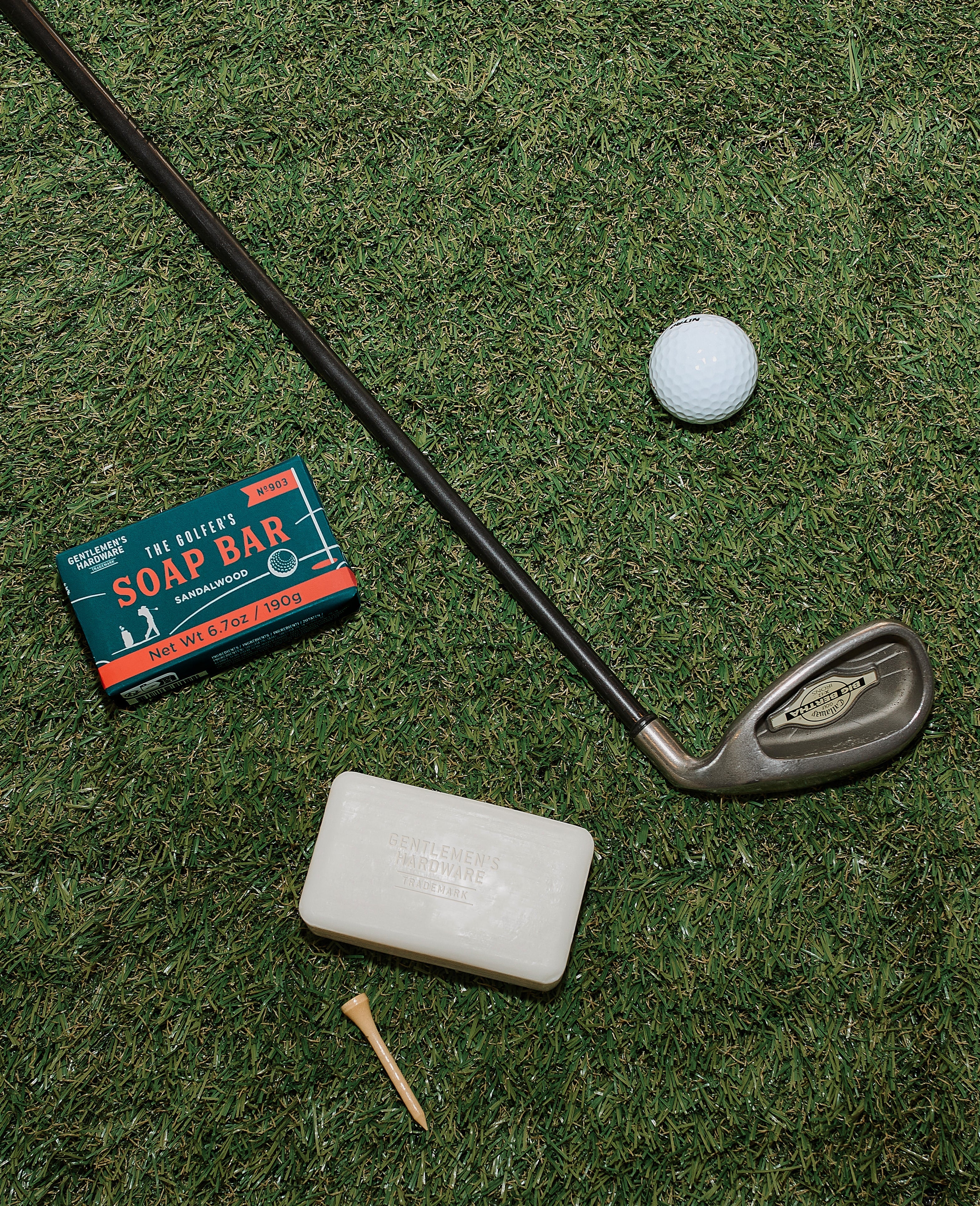 Gentlemens Hardware Golfer's Soap Bar Sandalwood on grass
