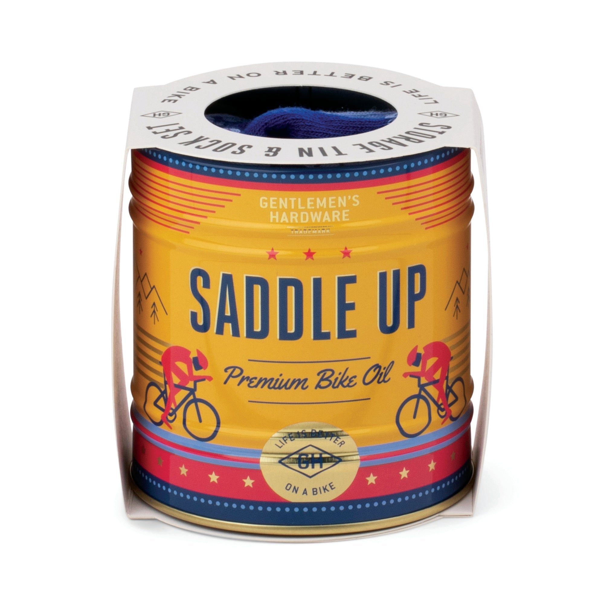Gentlemens Hardware Socks in a Can Bike