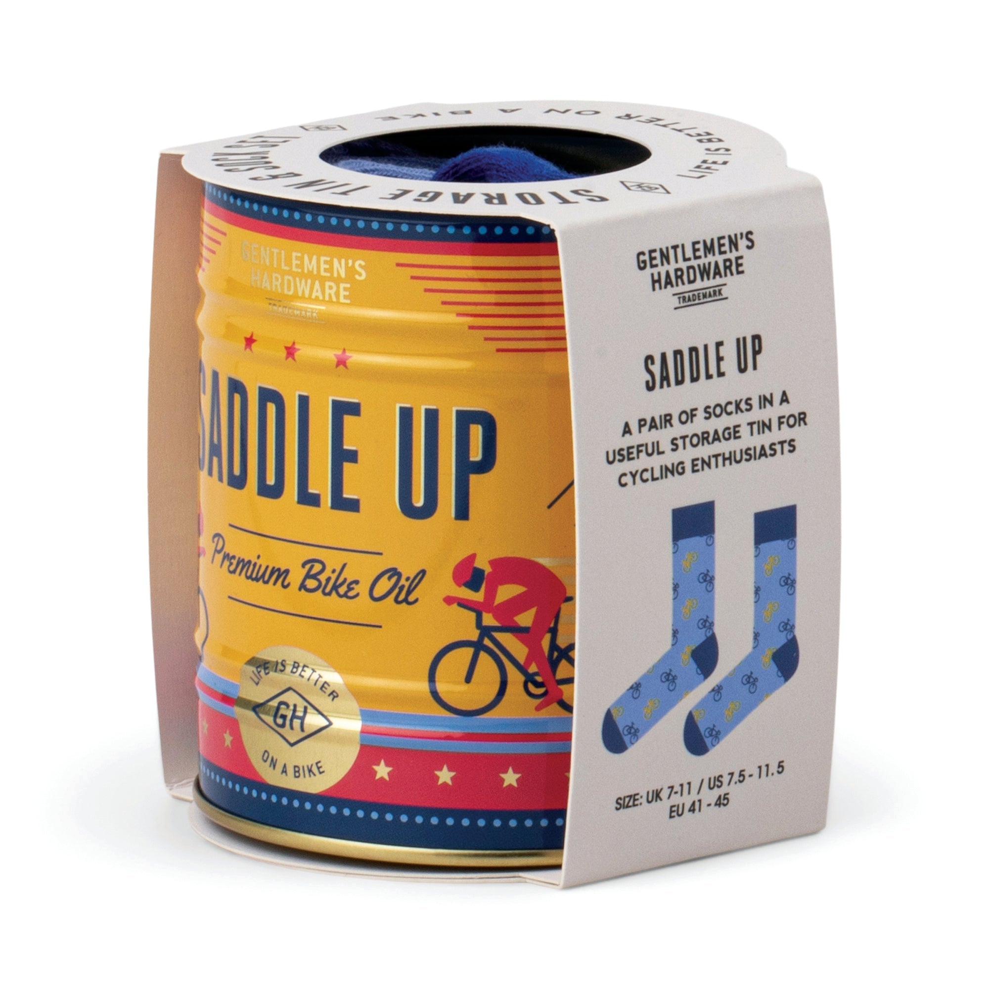Gentlemens Hardware Socks in a Can Bike detail
