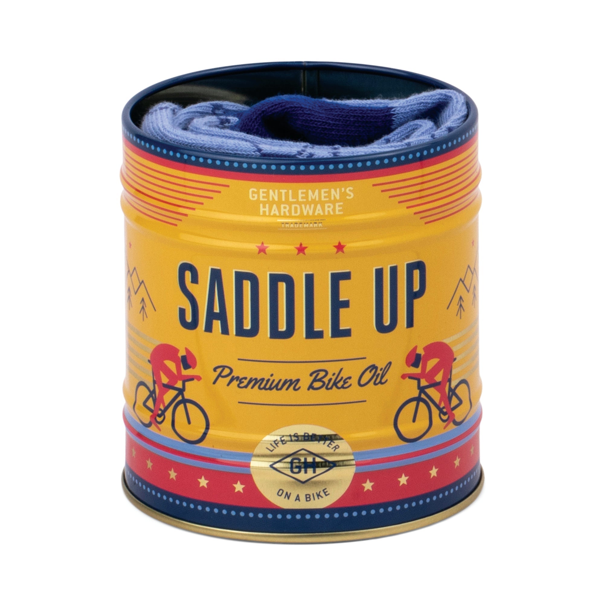 Gentlemens Hardware Socks in a Can Bike socks
