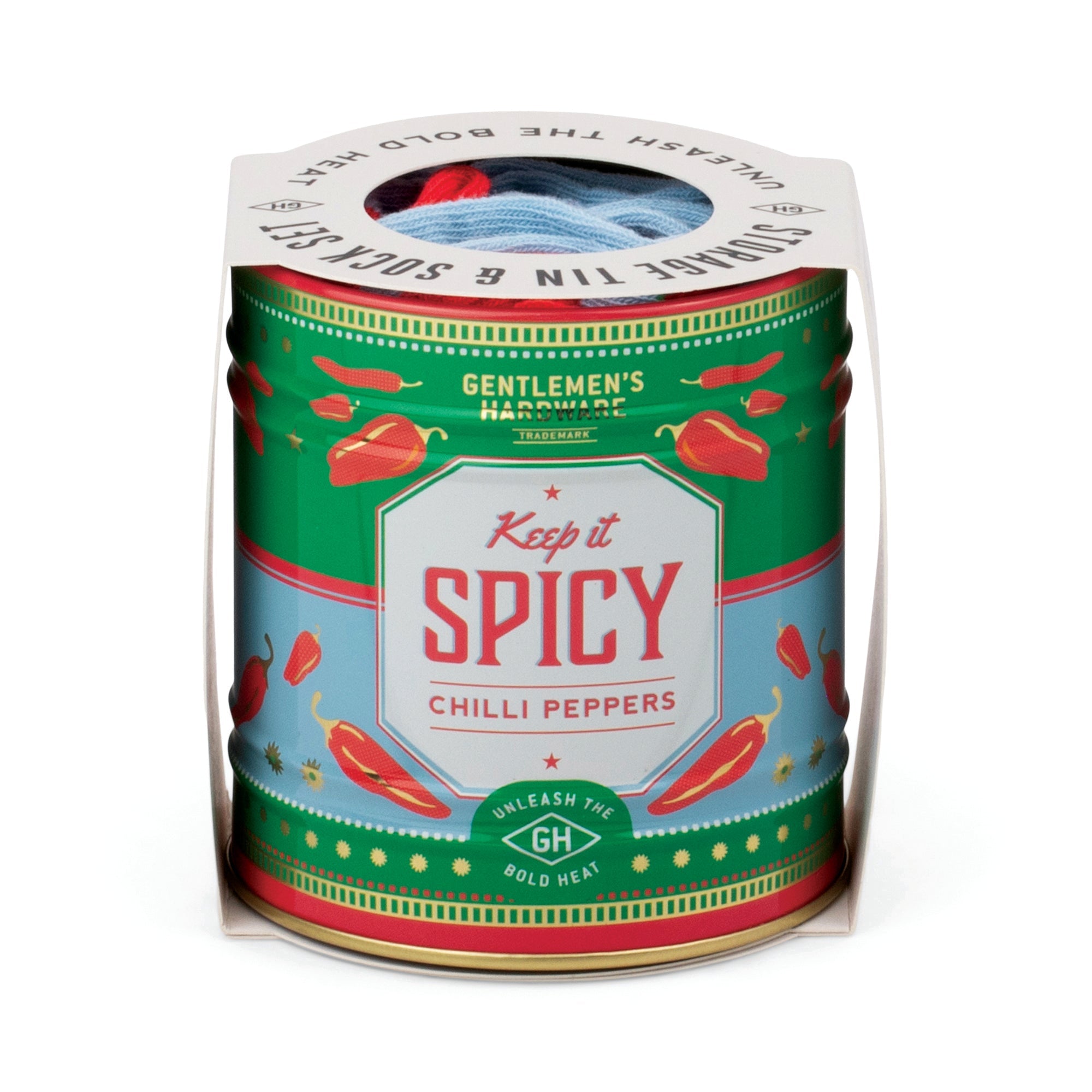 Gentlemens Hardware Socks in a Can Chillies