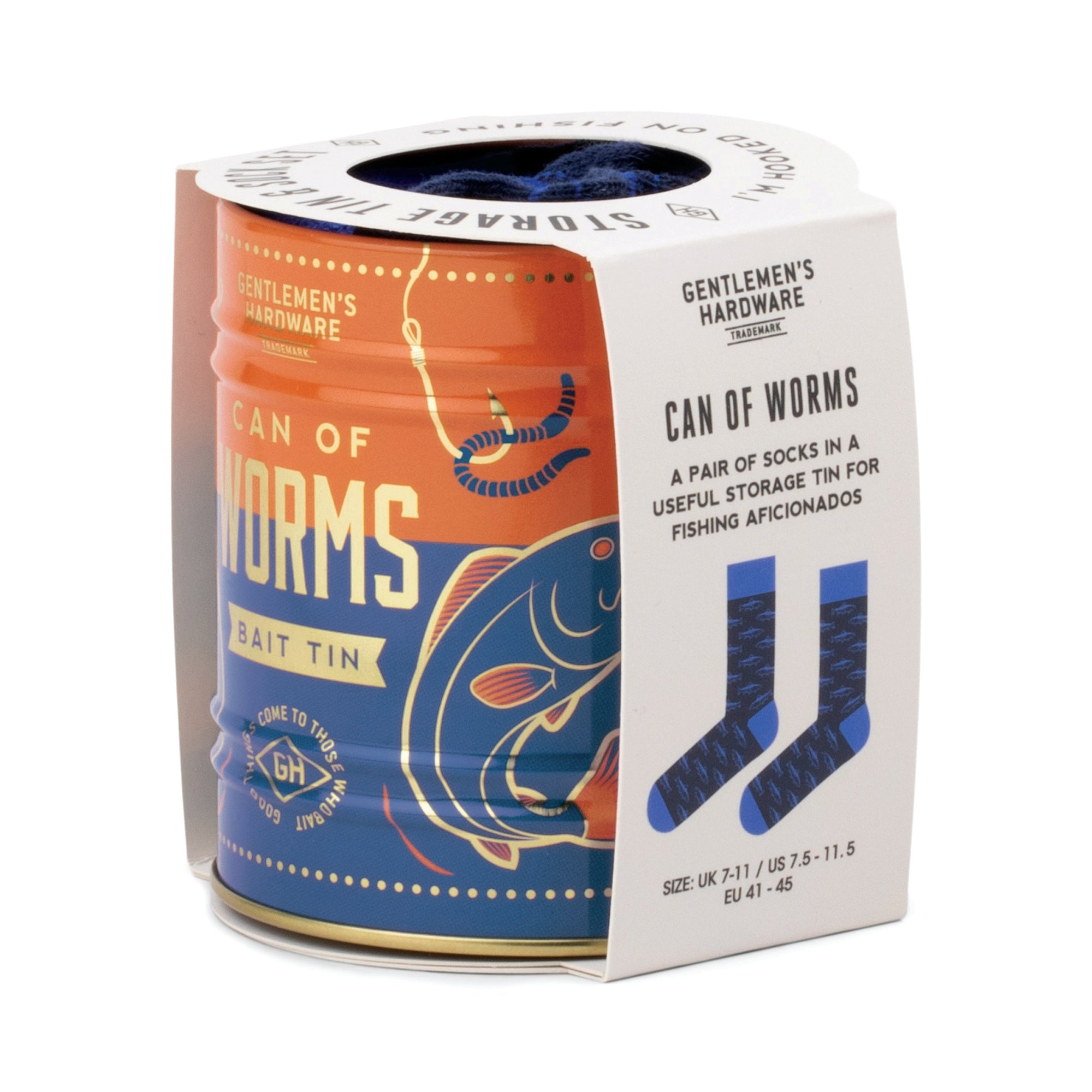 Gentlemens Hardware Socks in a Can Fishing detail