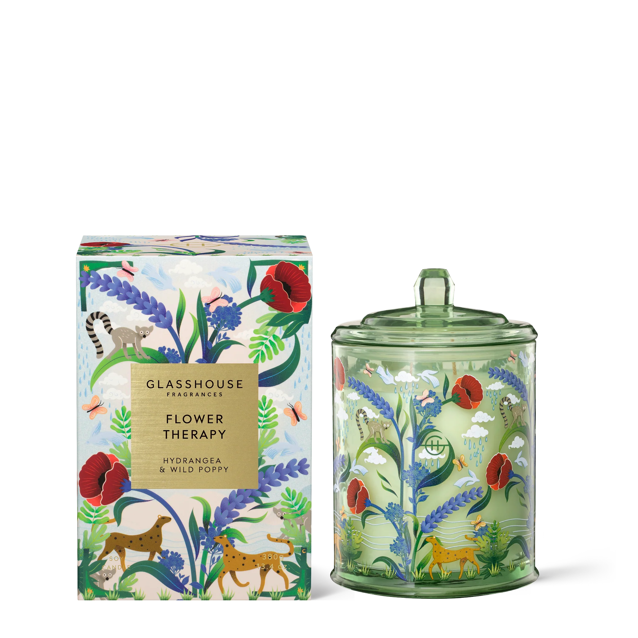 FLOWER THERAPY | Hydrangea & Wild Poppy | 380g Soy Limited Edition Candle