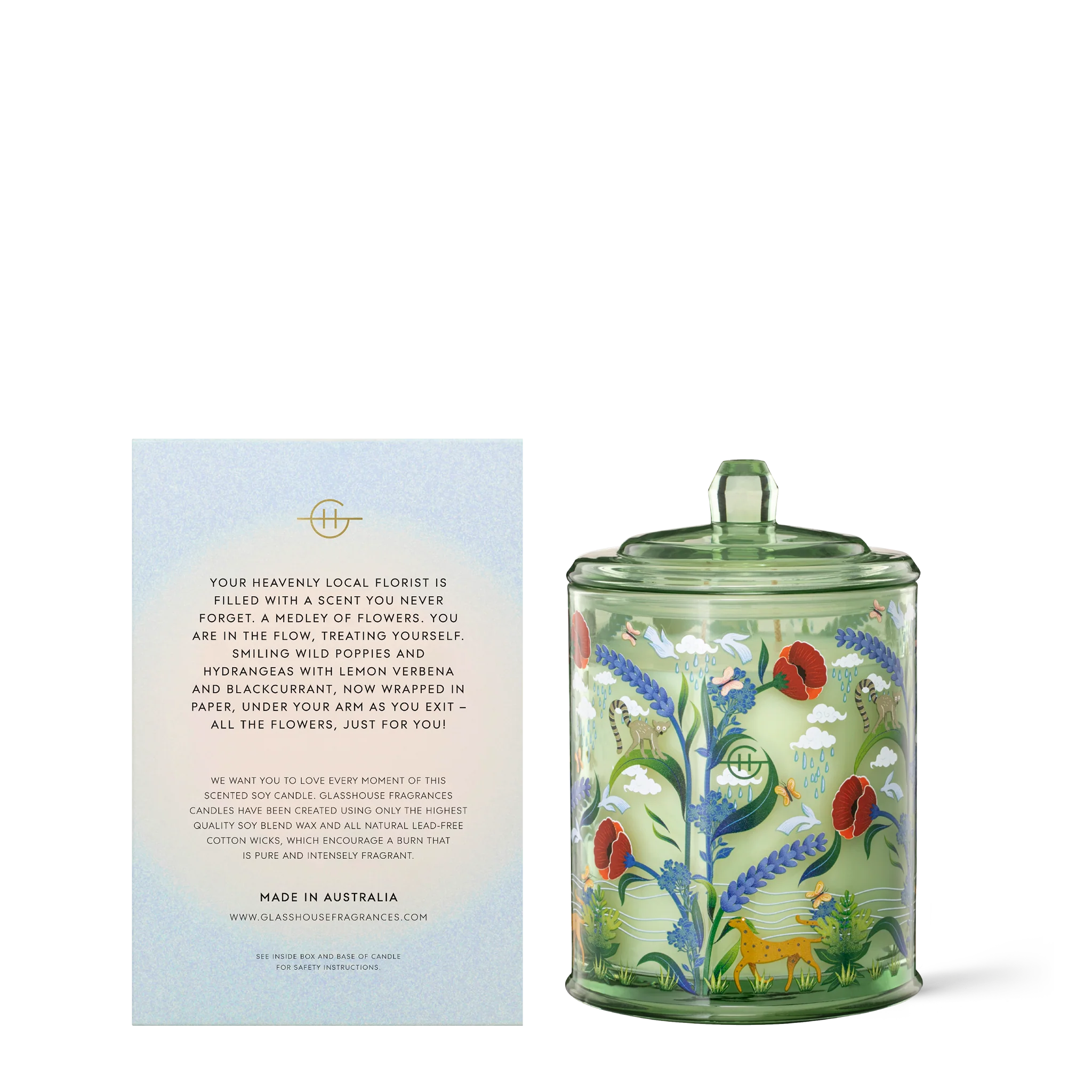 FLOWER THERAPY | Hydrangea & Wild Poppy | 380g Soy Limited Edition Candle
