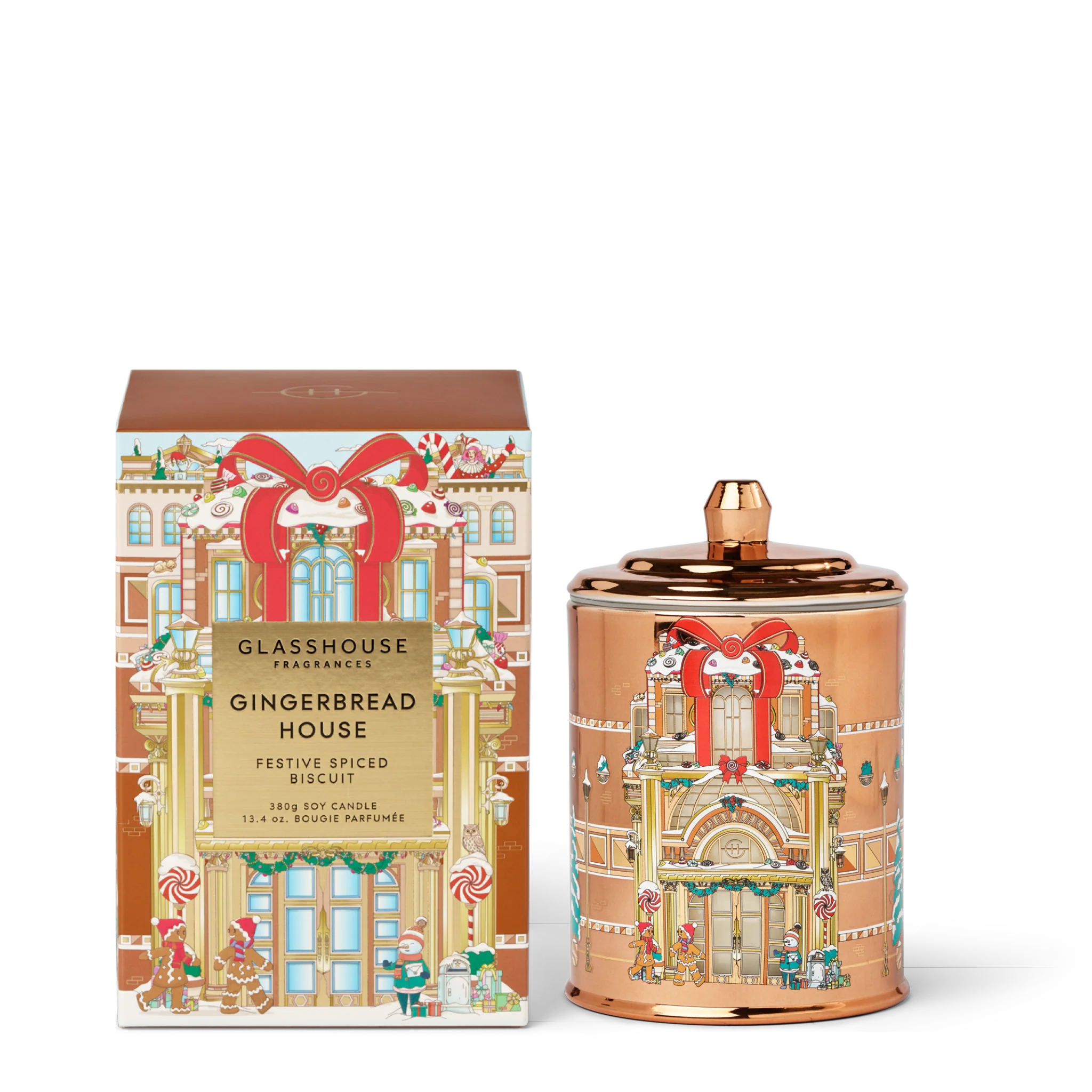 GINGERBREAD HOUSE | Festive Spiced Biscuit | 380g Soy Candle