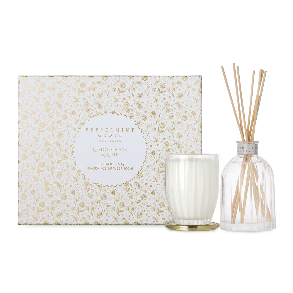 LEMONGRASS & LIME | Mini Candle & Diffuser Gift Set | Christmas 2026