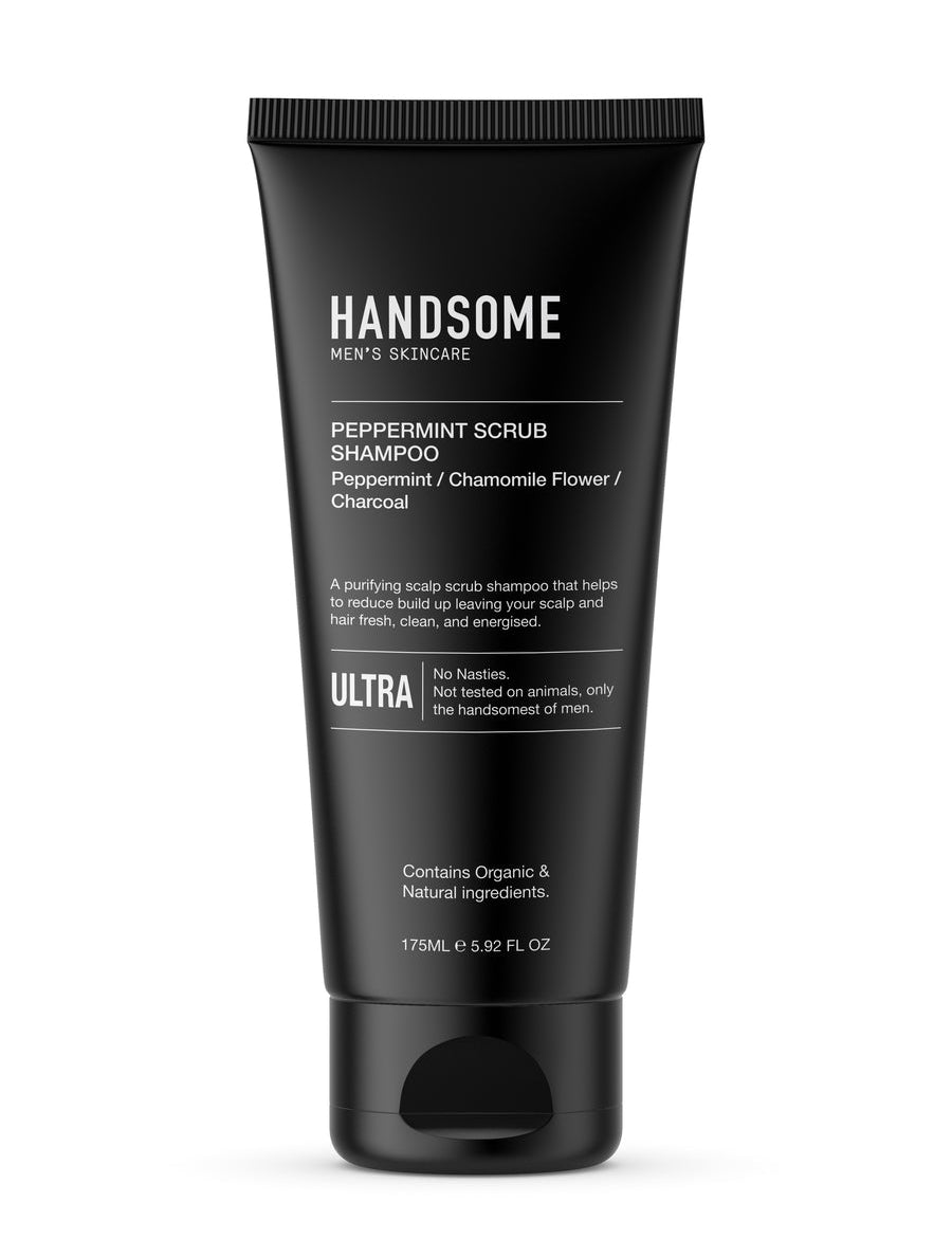 Handsome Men's Skincare Peppermint Scrub Shampoo 175ml