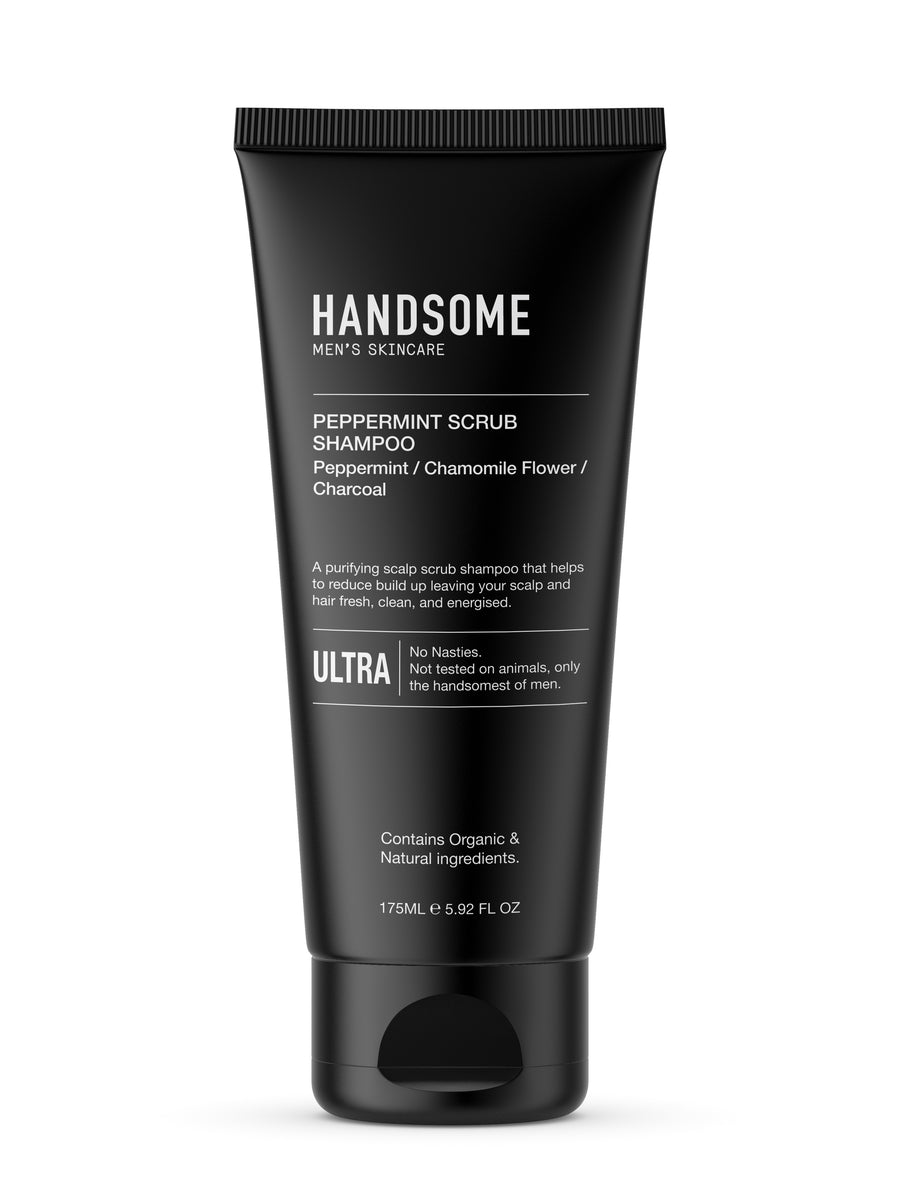 Handsome Men's Skincare Peppermint Scrub Shampoo 175ml