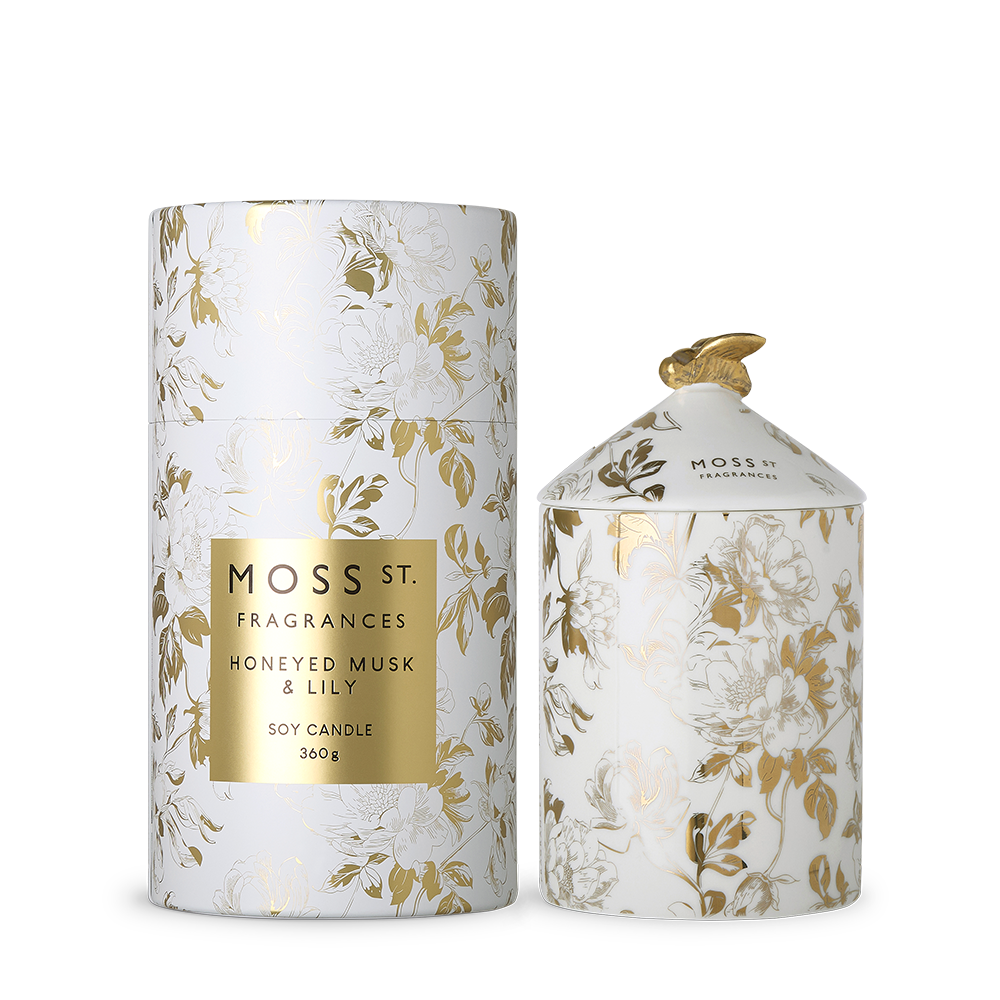 HONEYED MUSK & LILY | 360g Ceramic Candle | Christmas 2026