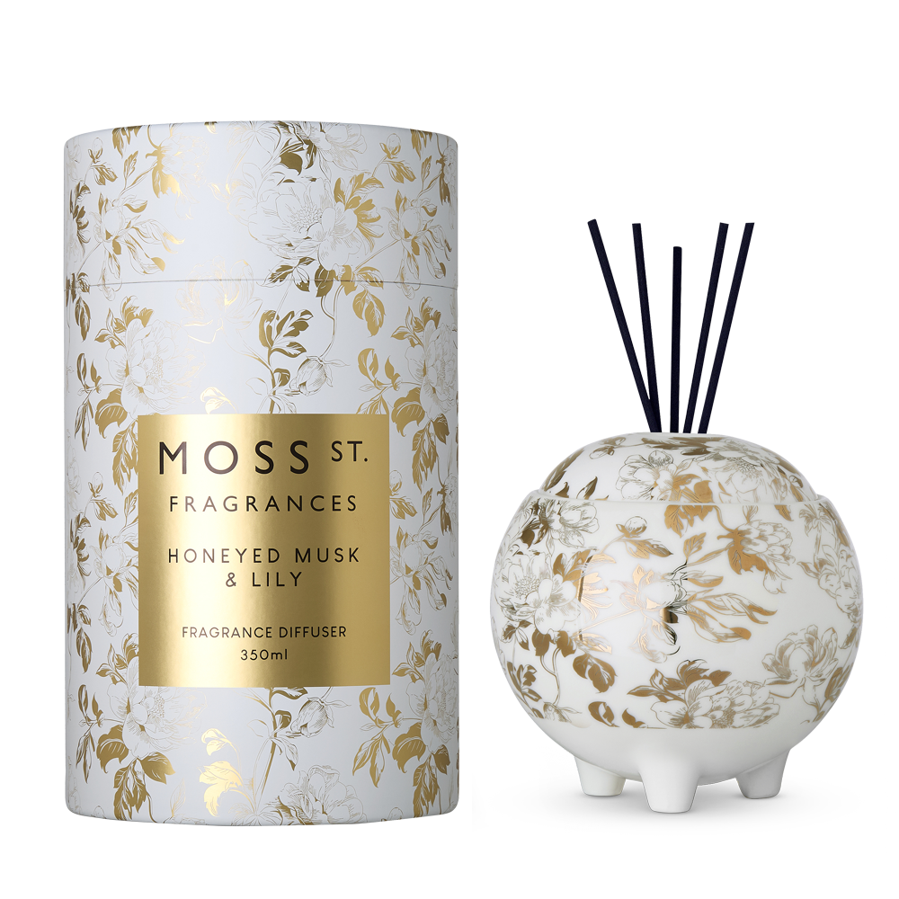 HONEYED MUSK & LILY | 350mL Ceramic Diffuser | Christmas 2026