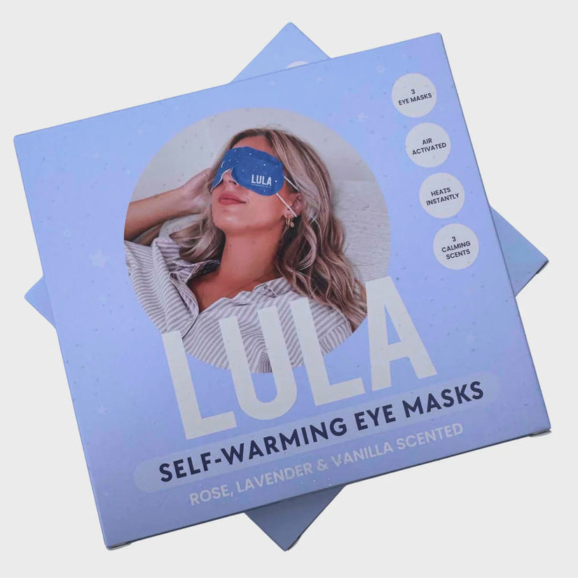 Lula Eye Mask 3 Pack Rose Lavender Vanilla packaging