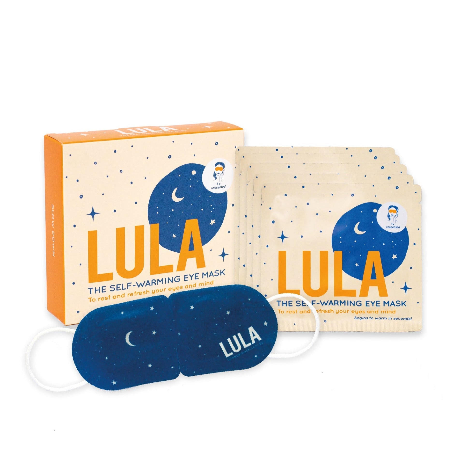 Lula Unscented eye mask group shot