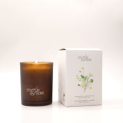 Myrtle & Moss Soy Wax Candle Mandarin Lemon Myrtle Orange Peel angle
