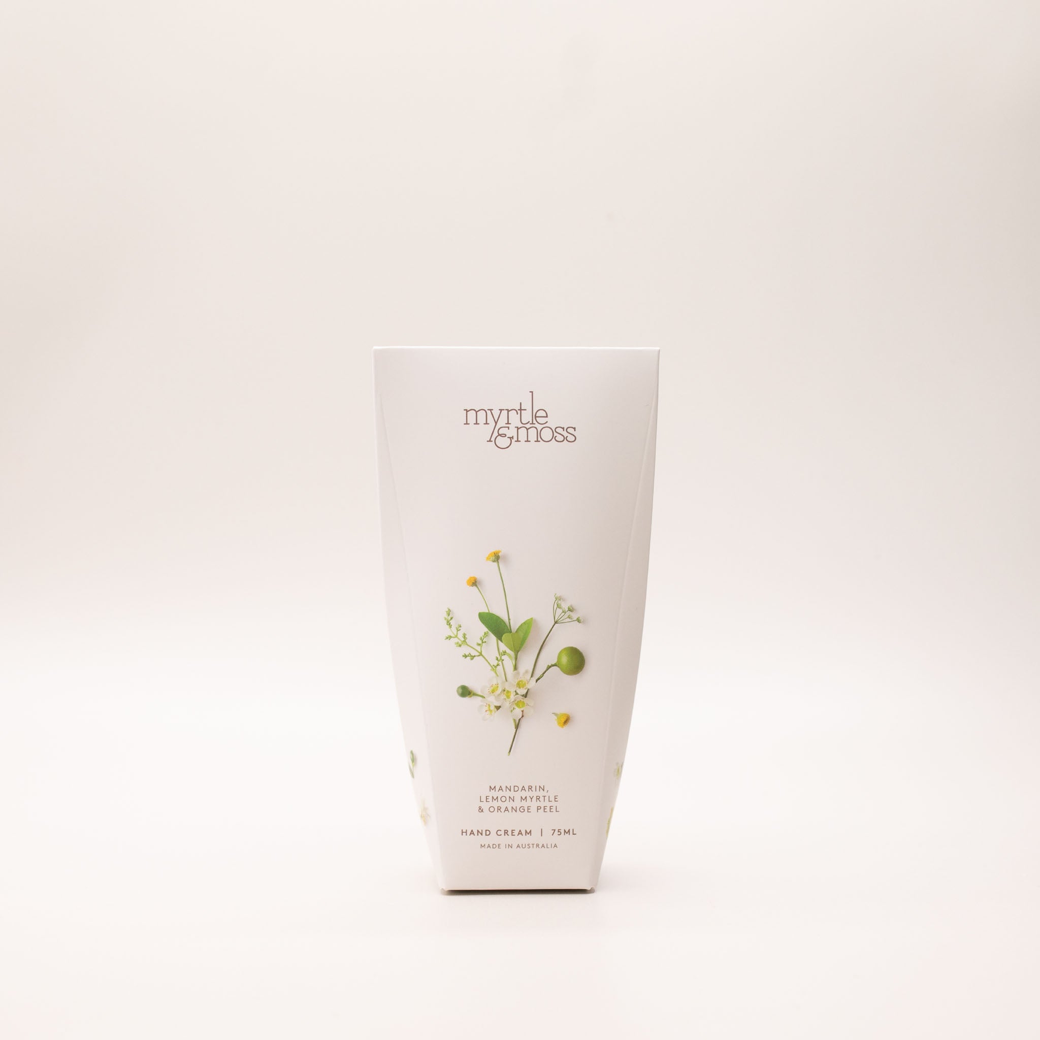 Myrtle & Moss Hand Cream 75ml Mandarin Lemon Myrtle Orange Peel tube