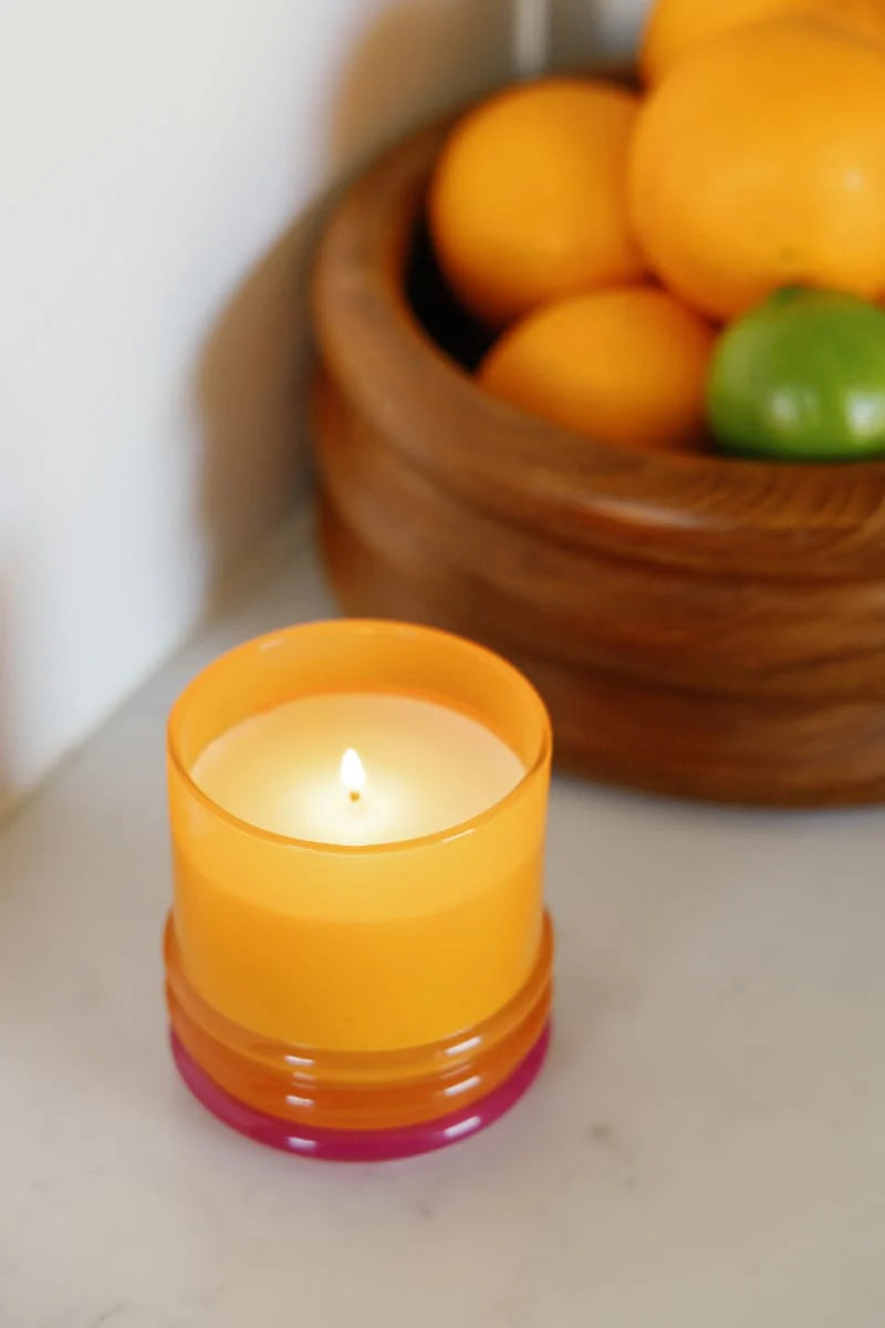 Infrared Mango Stacked Glass Candle 198g