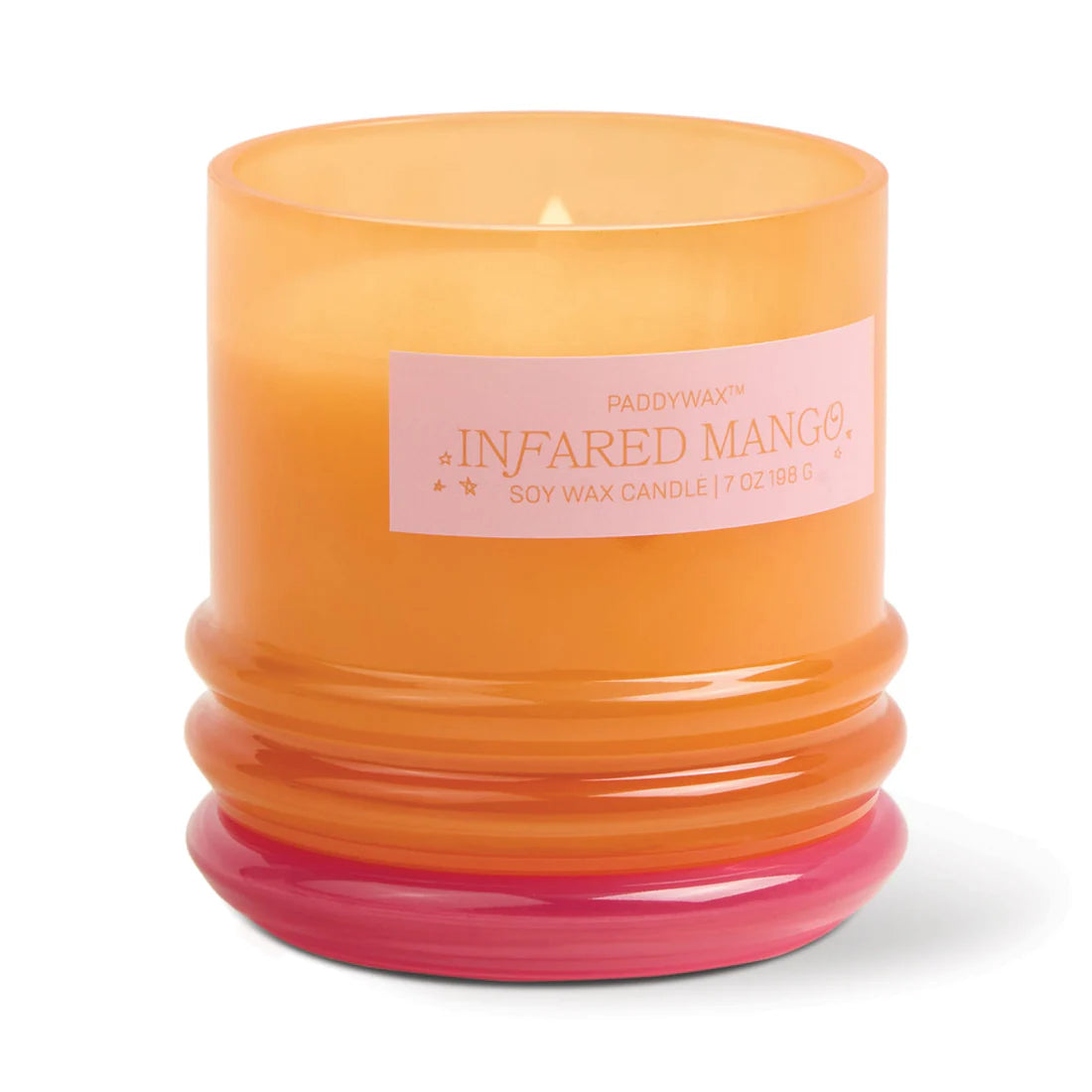 Infrared Mango Stacked Glass Candle 198g