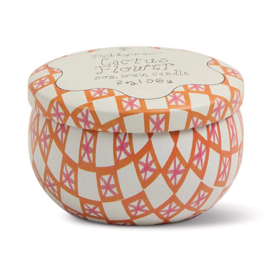 Cactus Flower Tulip Printed Tin Candle 56g